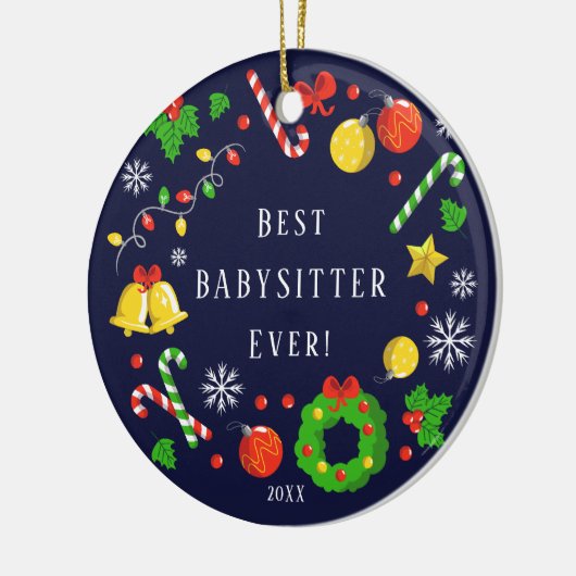 Best Babysitter Ever kerstversiering Keramisch Ornament (Links)