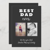 Best Bad Ever 2 Fotocollage Vaderdag Feestdagenkaart (Voorkant / Achterkant)