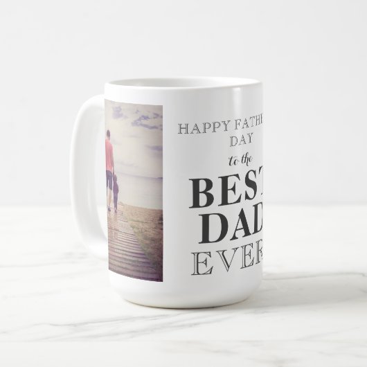 Best Bad Ever Father's Day 2 Foto Koffiemok (Voorkant links)