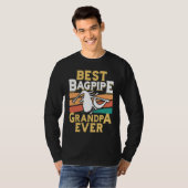 Best Bagpipe Grandpa Ever Bagpipe Player Bagpiper  T-shirt (Voorkant volledig)