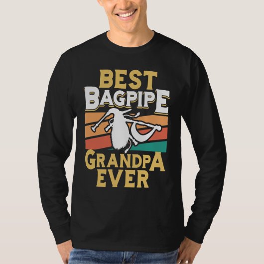 Best Bagpipe Grandpa Ever Bagpipe Player Bagpiper  T-shirt (Voorkant)