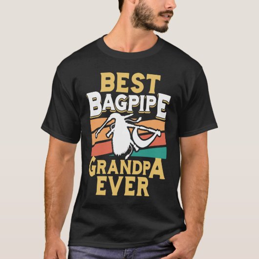 Best Bagpipe Grandpa Ever Bagpipe Player Bagpiper  T-shirt (Voorkant)