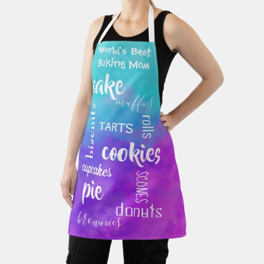 Best Baking Mam Words Apron Schort (Insitu)