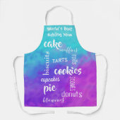 Best Baking Mam Words Apron Schort (Voorkant)