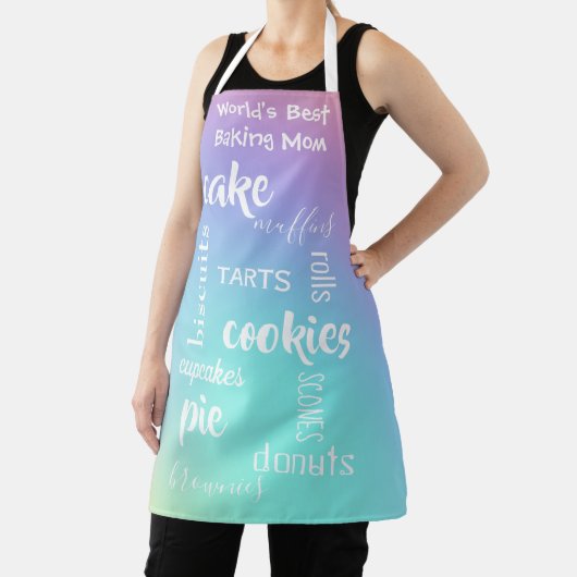Best Baking Mam Words Apron Schort (Insitu)