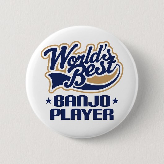 Best Banjo Player Music Gift Ronde Button 5,7 Cm (Voorkant)