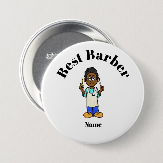 Best Barber Button - Black Barber (Voorkant /achterkant)
