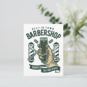 Best Barbershop  Logo Canvas Briefkaart (Staand voorkant)