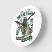 Best Barbershop  Logo Ronde Klok (Hoek)