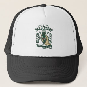 Best Barbershop  Logo Trucker Pet