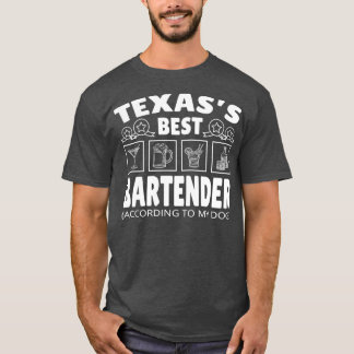 Best Bartender Texas T-shirt