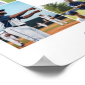 Best Baseball Coach Ever Team Sports Photo Collage Poster (Hoek)