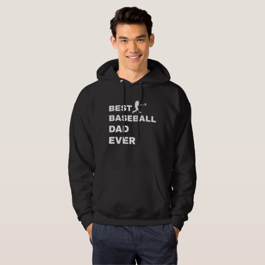 Best Baseball Dad Ever Hoodie (Voorkant volledig)