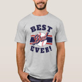 Best Baseball Dad Ever  T-shirt (Voorkant)
