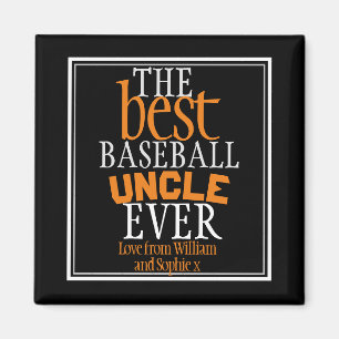 Best Baseball oom Ever Typography Black Magneet