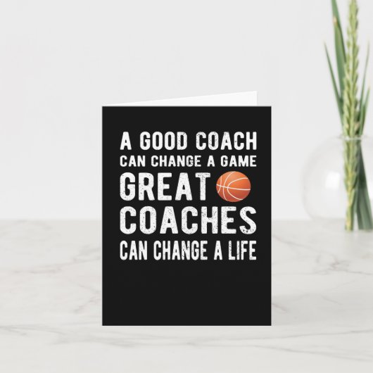 Best Basketball Coach geeft Basketball Coaching Kaart (Voorkant)