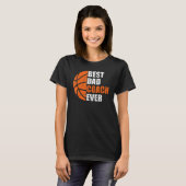 Best Basketball Dad Coach Ever Fathers Day Retro B T-shirt (Voorkant volledig)