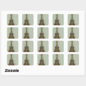 Best bassist vierkante sticker (Vel)