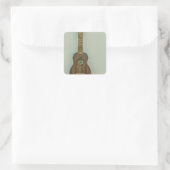 Best bassist vierkante sticker (Tas)