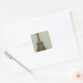 Best bassist vierkante sticker (Envelop)