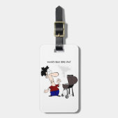 Best BBQ Chef Fun Quote voor hem Bagagelabel (Voorkant verticaal)