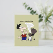 Best BBQ Chef Fun Quote voor hem Briefkaart (Staand voorkant)