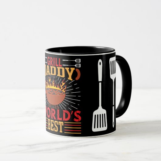 Best BBQ Grill Dad/w Spatula Coffee Mok (Voorkant rechts)