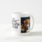 Best Beagle Dad 2 Photo Template Coffee Mok (Voorkant rechts)