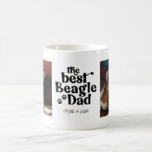 Best Beagle Dad 2 Photo Template Coffee Mok (Center)