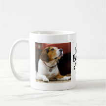 Best Beagle Dad 2 Photo Template Coffee Mok
