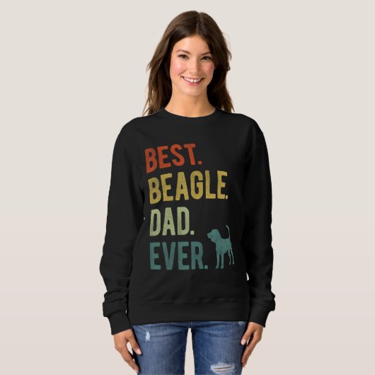 Best Beagle Dad Ever Dog Daddy Father s Day Trui (Voorkant volledig)