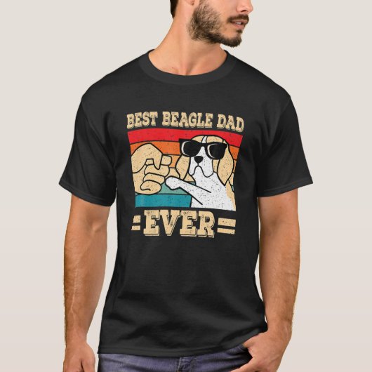 Best Beagle Dad Ever Funny Dog T-shirt (Voorkant)