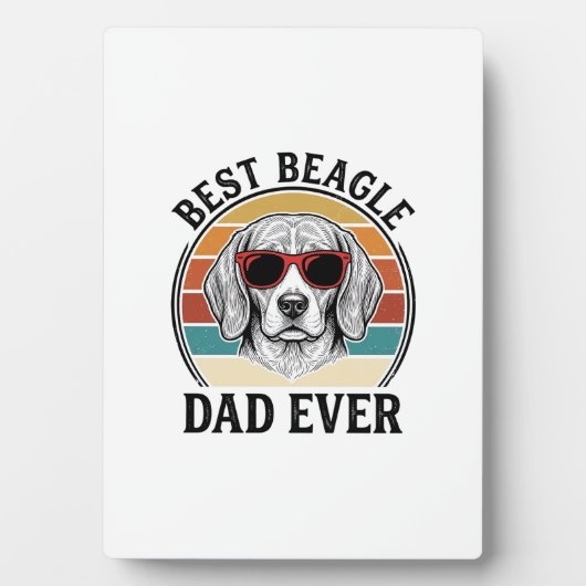 Best Beagle Dad Ever Vintage Beagle Shirt Design_1 Fotoplaat (voorkant)