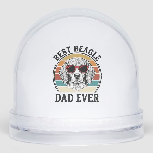 Best Beagle Dad Ever Vintage Beagle Shirt Design_1 Sneeuwbol (Voorkant)