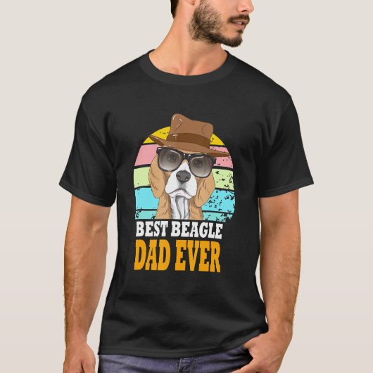 Best Beagle Dad Over Dogs Retro Puppy Sunbril H T-shirt (Voorkant)
