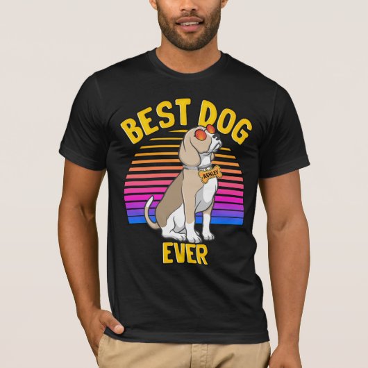 Best Beagle Dog Ever Retro T-shirt (Voorkant)