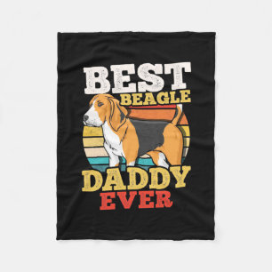 Best Beagle Dog Papa ooit Fleece Deken