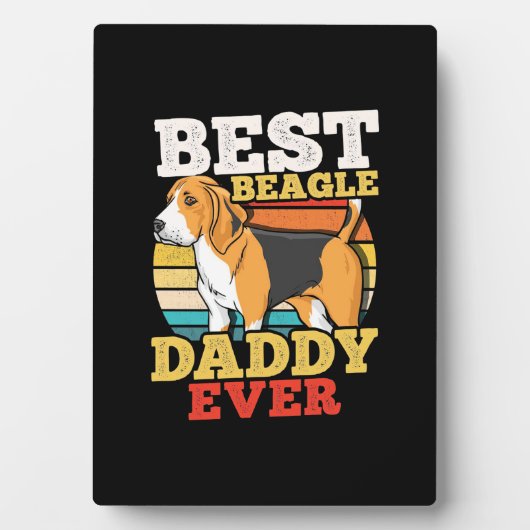 Best Beagle Dog Papa ooit Fotoplaat (voorkant)