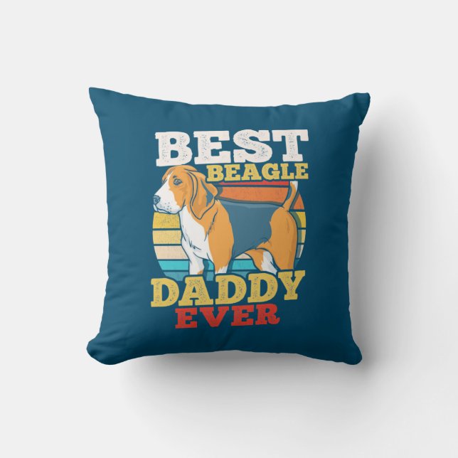 Best Beagle Dog Papa ooit Kussen (Voorkant)