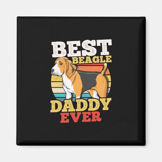 Best Beagle Dog Papa ooit Magneet (Voorkant)
