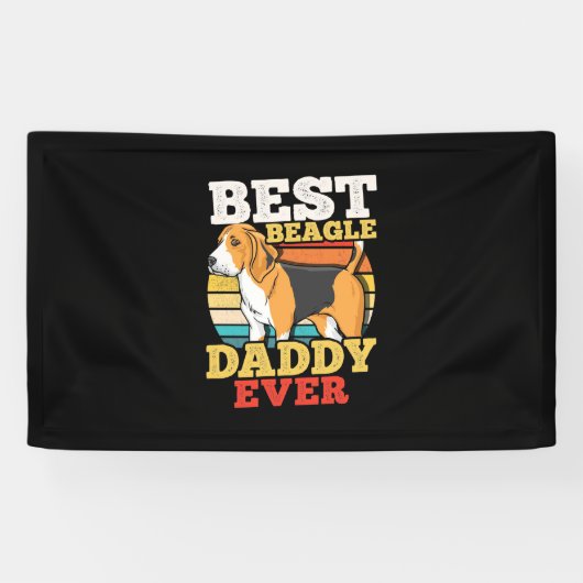 Best Beagle Dog Papa ooit Spandoek (Horizontaal)