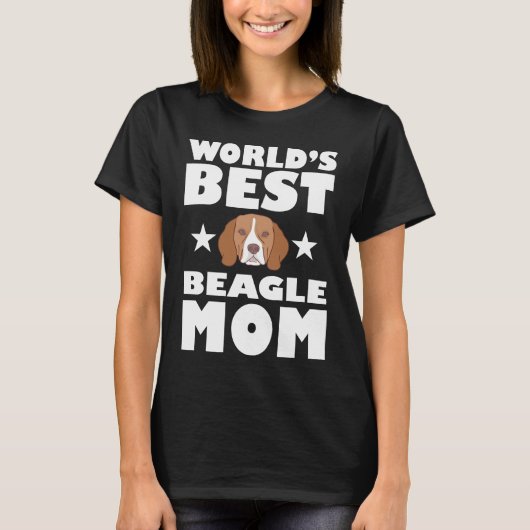 Best Beagle Mam Dog Owner Gift T-Shirt ter wereld (Voorkant)
