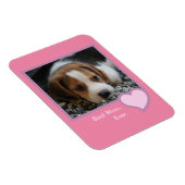 Best Beagle Mam ooit roze Text Pet Dog Foto Magneet (Rechterzijde)