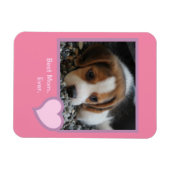 Best Beagle Mam ooit roze Text Pet Dog Foto Magneet (Horizontaal)