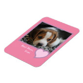 Best Beagle Mam ooit roze Text Pet Dog Foto Magneet (Linkerzijde)