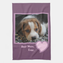Best Beagle Mam ooit roze Text Pet Dog Foto