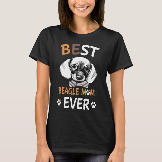 Best Beagle Mam ooit T-shirt (Voorkant)