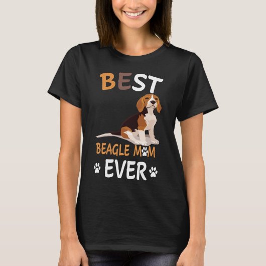 Best Beagle Mam ooit T-shirt (Voorkant)