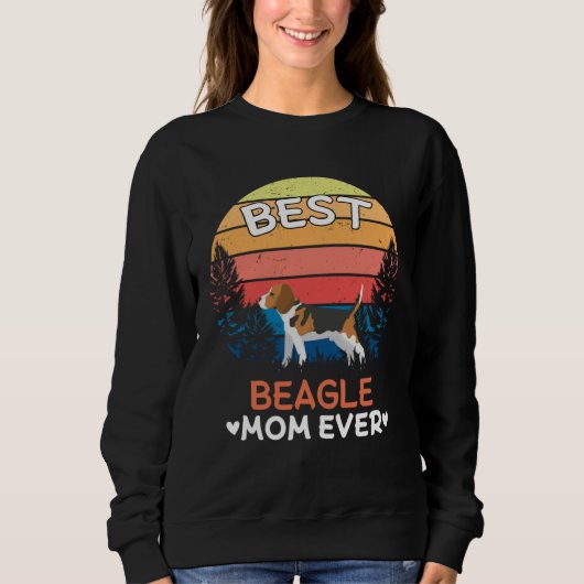 Best Beagle Mom Ever Retro Vintage Trui (Voorkant)