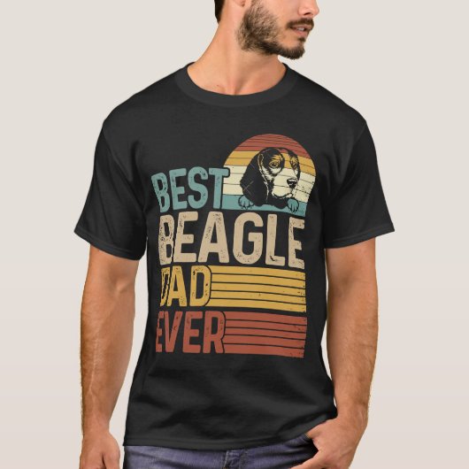 Best Beagle Pap Ever Retro Fathers Day T-shirt (Voorkant)